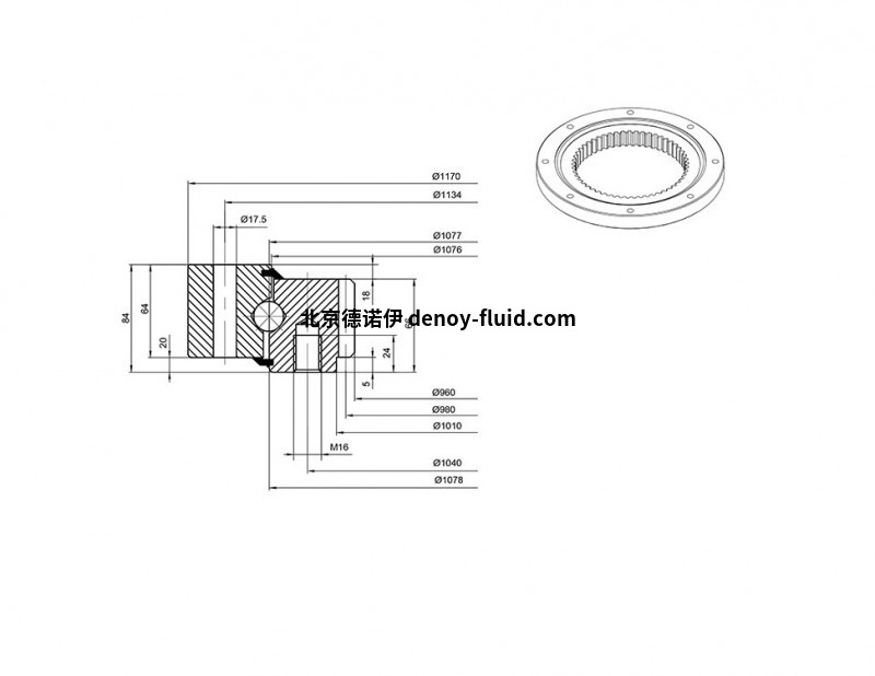 Rothe Erde 062.25.1077.304.21.1504回轉支承