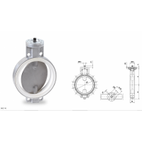 德國(guó)WAREX閥門，蝶閥DKZ 110系列 適用于固體和液體以及氣體介質(zhì)