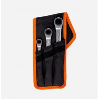 Bahco 4合1棘輪扳手套裝3件S4RM/ 4件S4RM/4T實用腰包