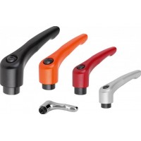 KIPP K0122內(nèi)螺紋可調(diào)節(jié)手柄壓鑄鋅黑色氧化鋼螺紋插件