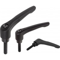 KIPP 外螺紋K0752_STM鋼制夾緊桿可調(diào)式手柄英寸公制?