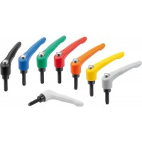 KIPP K0122_STM公制內(nèi)外螺紋夾緊桿帶保護帽可調(diào)式手柄