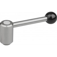 KIPP K0109不銹鋼公制球形旋鈕黑色塑料內(nèi)螺紋拉伸桿