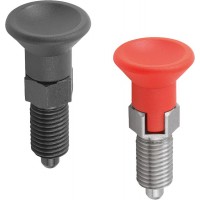 KIPP K0338_C K0338_D英制塑料蘑菇頭手柄分度柱塞拉手K0338系列