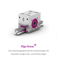 LEANTECHNIK 齒條齒輪箱lifgo?系列，有三種尺寸可供選擇