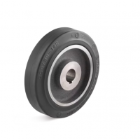 TORWEGGE 托盤輪彈性實心橡膠球軸承180mm，由壓鑄鋁制成