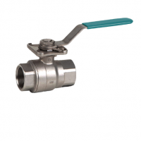 InterApp 不銹鋼球閥，兩件式閥體，全孔，頂部法蘭，用于安裝執(zhí)行器